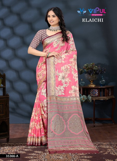 Elaichi 35366 A To D By Vipul Brasso Printed Saree Suppliers In India